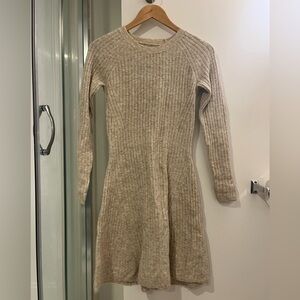 Abercrombie & Fitch Heathered Tan Sweater Dress